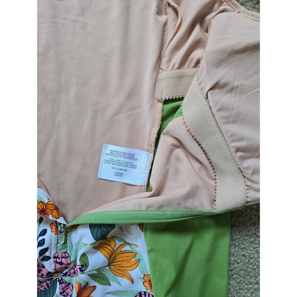 NWT Coolibar Palm Plaza Knee Swimsuit Shorts UPF 50+ Sun Protection Modest Med - Picture 3 of 6